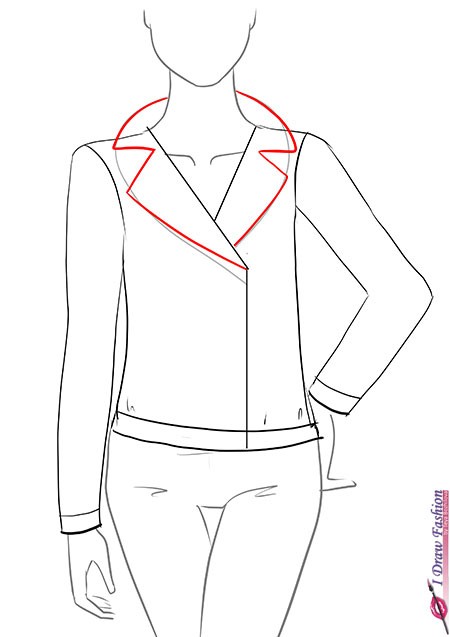 Рисуем одежду: Как нарисовать кожаную куртку