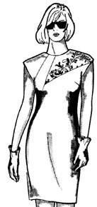 Платье с вытачками