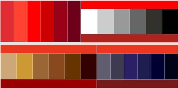  Таблица сочетания цвета бордо