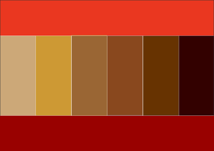 Таблица сочетания красного цвета