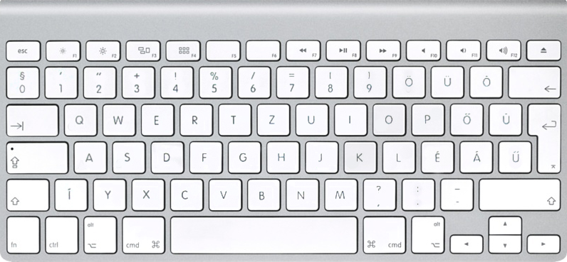 Венгерская клавиатура (MC184MG/B) алфавит, клавиатура, компьютер, раскладка, раскладка на клаве