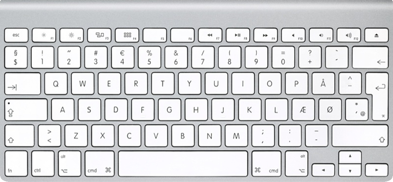 Датская клавиатура (MC184DK/B) алфавит, клавиатура, компьютер, раскладка, раскладка на клаве