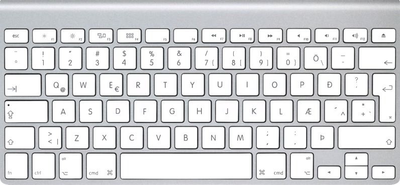 Исландская клавиатура (MC184IS/Б) алфавит, клавиатура, компьютер, раскладка, раскладка на клаве