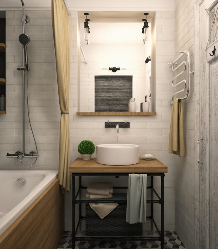 Дизайн ванной комнаты в однокомнатной квартире-распашонке