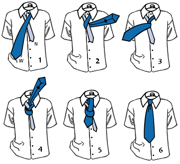 Как завязывать галстук узлом Four-in-hand