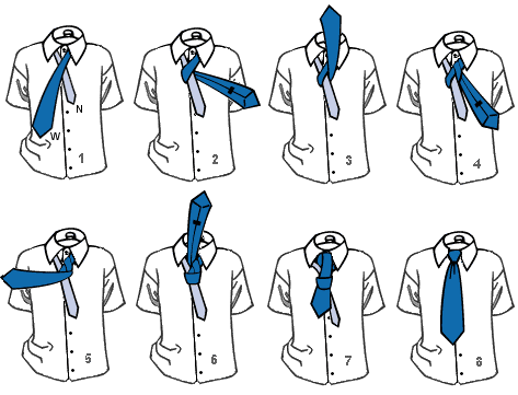 Как завязывать галстук узлом Half-Windsor