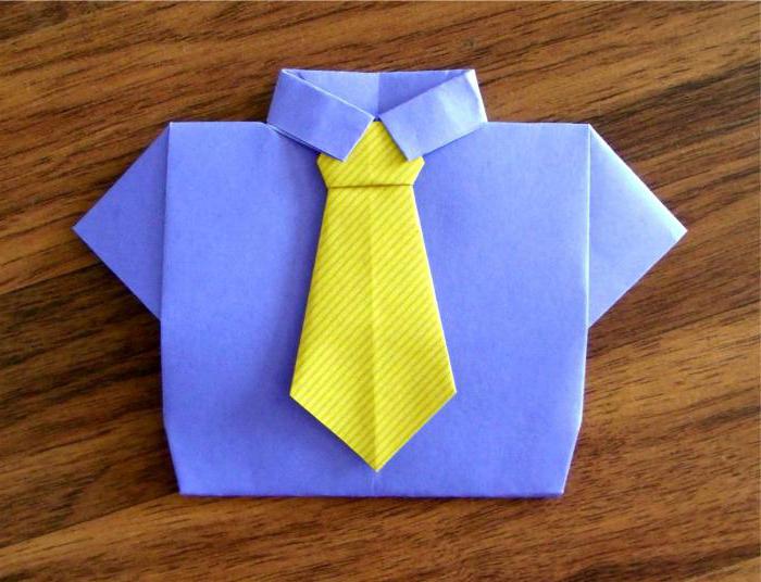 галстук оригами