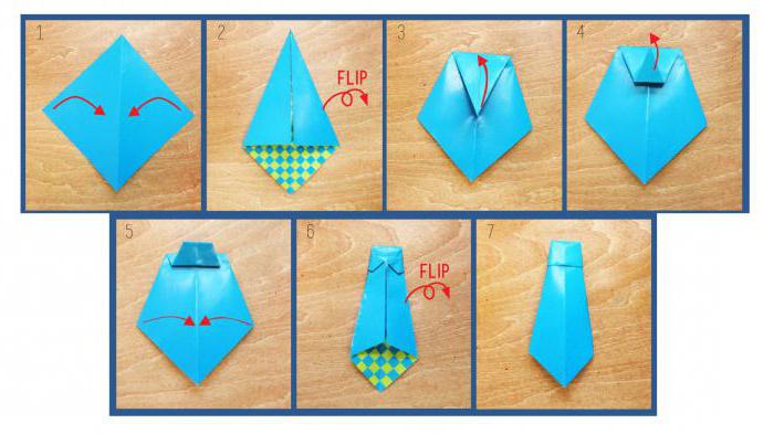 оригами галстук