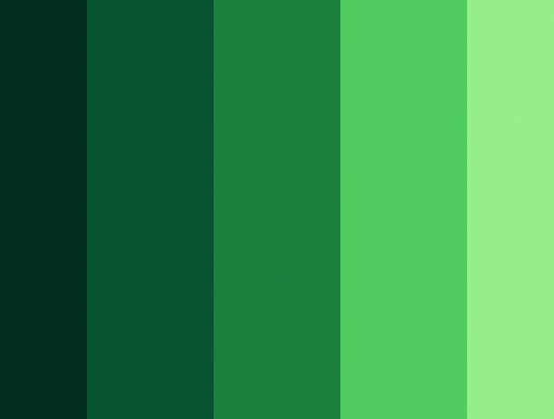 разные цвета зеленых оттенков название