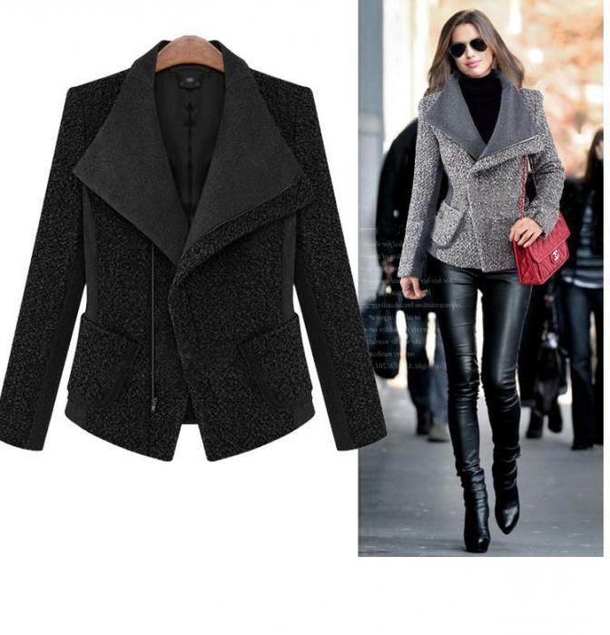 Модное женское короткое пальто
