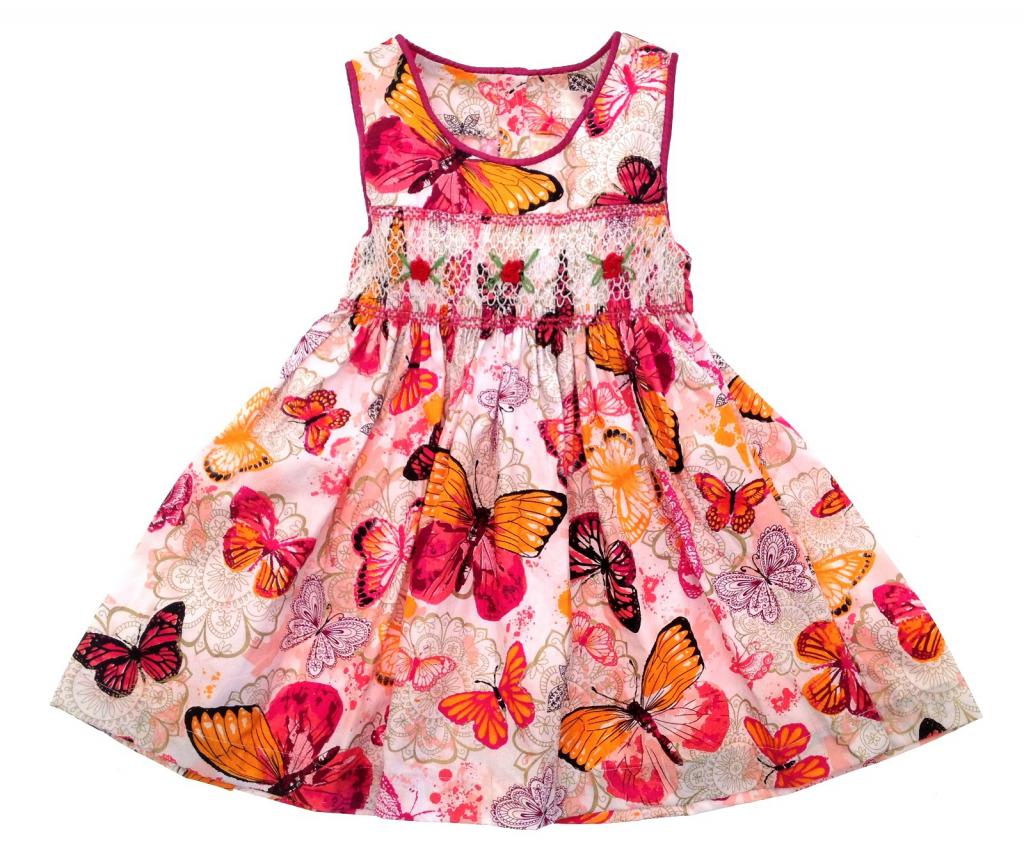 Детской платье с бабочками