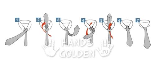 Как завязать галстук - крестовой узел (итальянский, квадратный)
