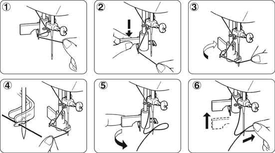 Используя инструкцию, можно правильно и быстро заправить нитку в швейную машинку 