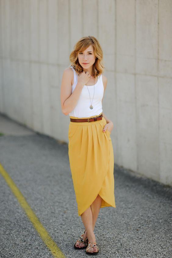 кому подходит юбка тюльпан