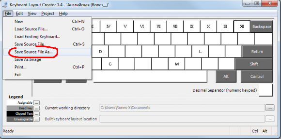 MS Keyboard Layout Creator сохранение проекта