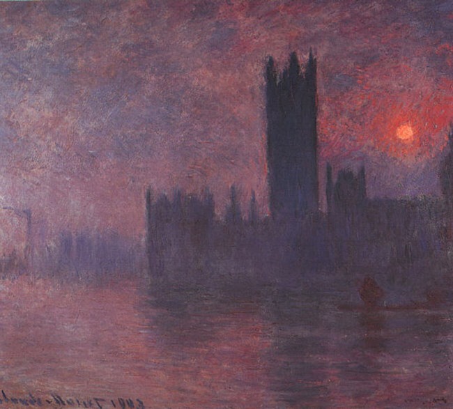Лондонский парламент в тумане