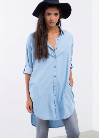 Женская рубашка-туника (41 фото): с чем и как носить, для полных, для беременных