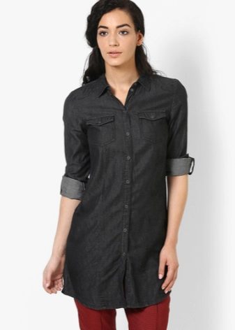 Женская рубашка-туника (41 фото): с чем и как носить, для полных, для беременных
