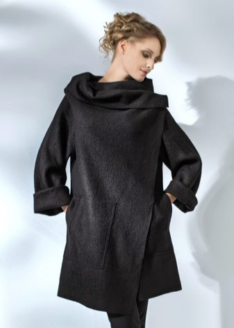 Пальто из вареной шерсти (41 фото): без подкладки, легкие, отзывы, Lebetti