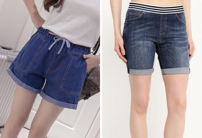женские летние джинсовые короткие шорты