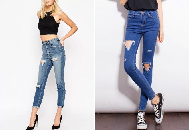 женские рваные джинсы 2017