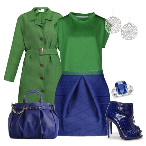 зелено-синий цвет в одежде