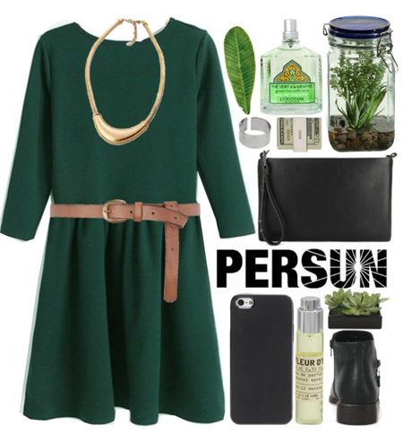 с чем носить зеленое платье