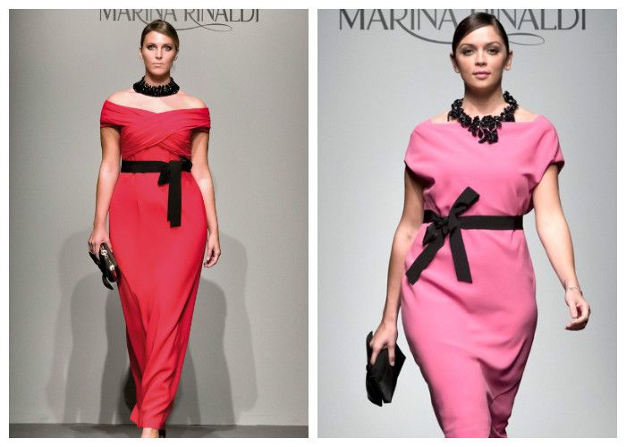 Красивые, яркие платья для полных девушек: бренд Marina Rinaldi (фото)
