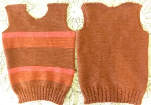 Детский свитер своими руками - Перед и спинка
