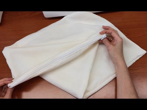 Как сшить чехол на подушку с молнией