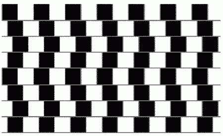 иллюзия непараллельных горизонтальных линий