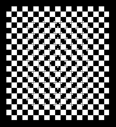 Иллюзия изогнутых квадратов