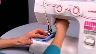 Уроки шитья Janome - выполнение петли (обычной лапкой)