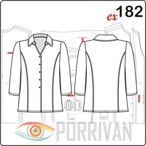 Размеры блузки 44, 46, 48, 50, 52, 54