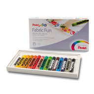 Пастель для рисования на ткани Pentel FabricFun Pastels 15 цветов
