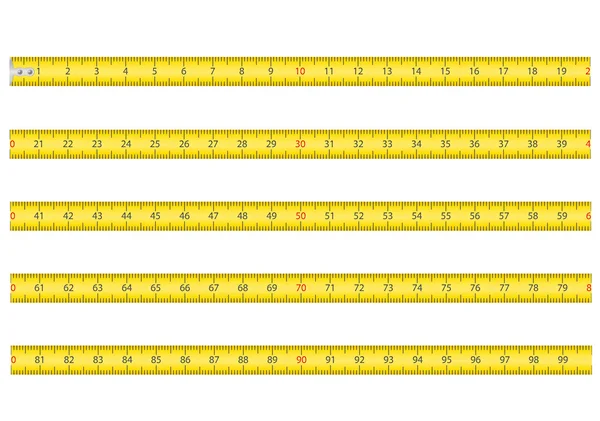 Измерительная лента для инструмента рулетка векторные иллюстрации — стоковый вектор