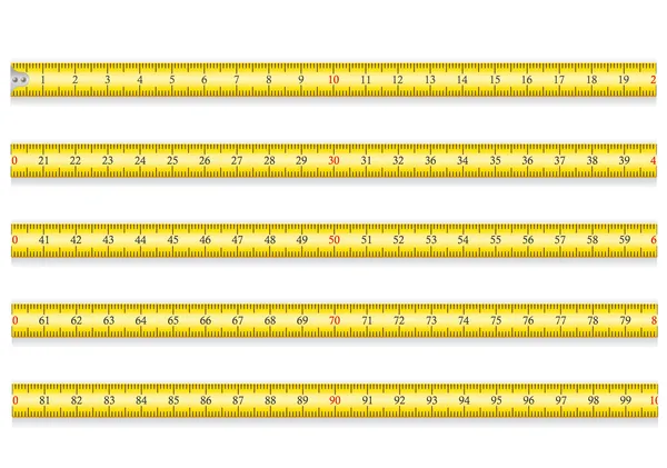 Измерительная лента для инструмента рулетка векторные иллюстрации eps 10 — стоковый вектор