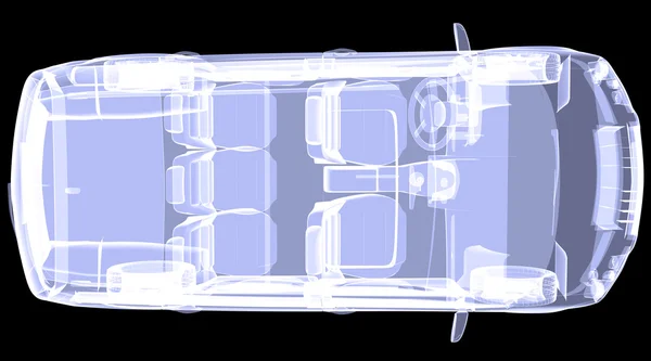 Рентген-концепт-кар. вид сверху — стоковое фото