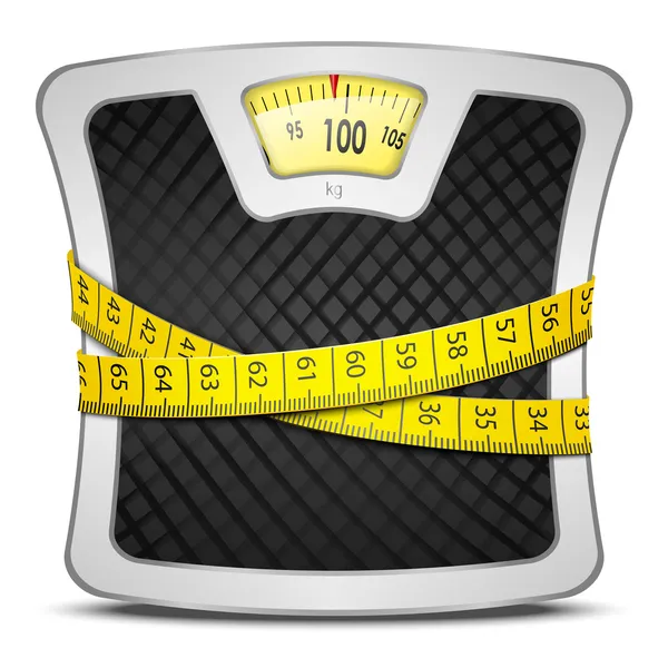 Концепция диетические весы — стоковый вектор