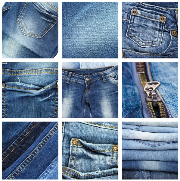 Коллаж джинсов — стоковое фото