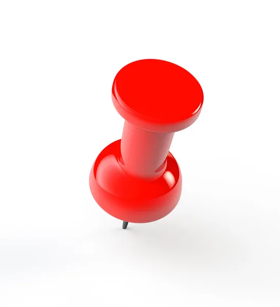 Красная бумага push Pin — стоковое фото