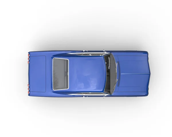 Синий автомобиль мышцы - вид сверху — стоковое фото