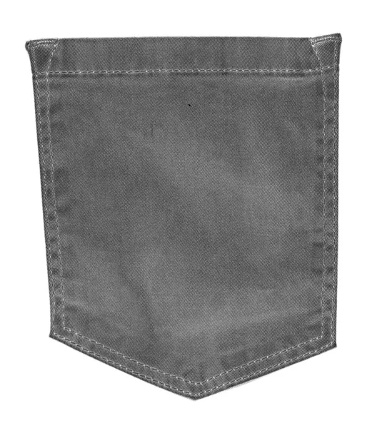 Коричневые джинсы обратно карман на белом фоне — стоковое фото