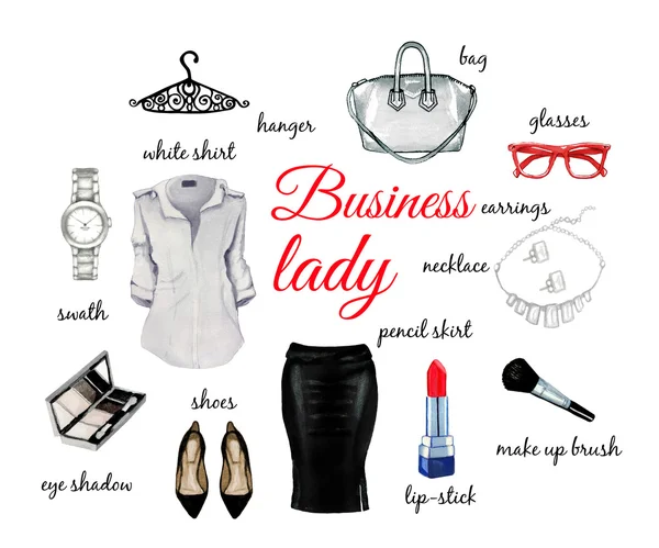 Элегантный набор бизнес леди — стоковое фото