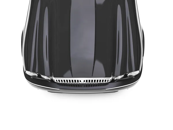 Изолированные черный автомобиль зум вид сверху — стоковое фото