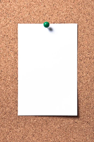 Белая книга по пробковая доска с PIN-код — стоковое фото