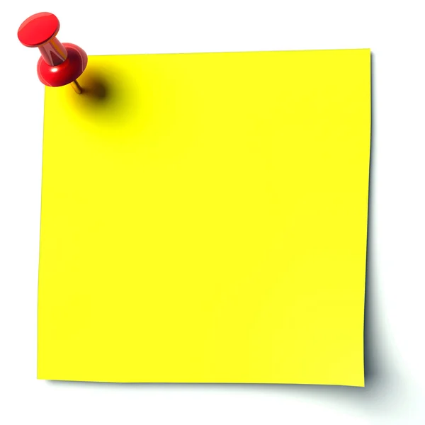 Желтой наклейке рисунок pin — стоковое фото