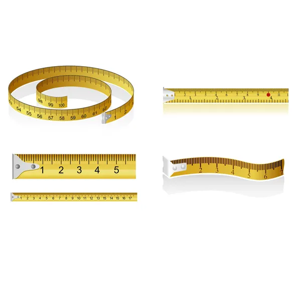 Набор измерительных лент — стоковый вектор