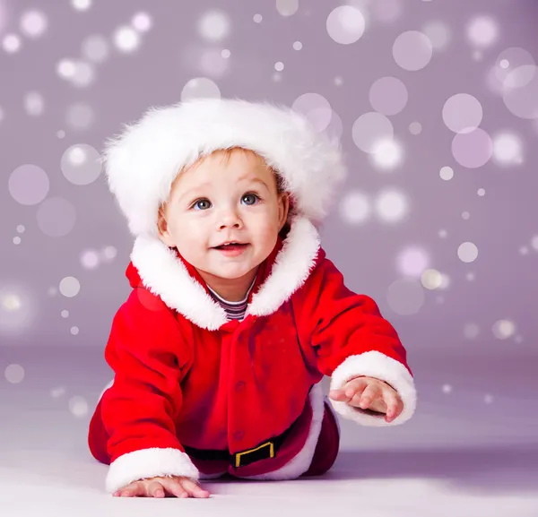 Рождественские ребенка ползать — стоковое фото