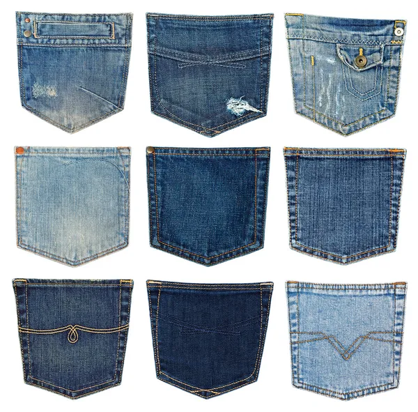 Разные джинсы кармана — стоковое фото